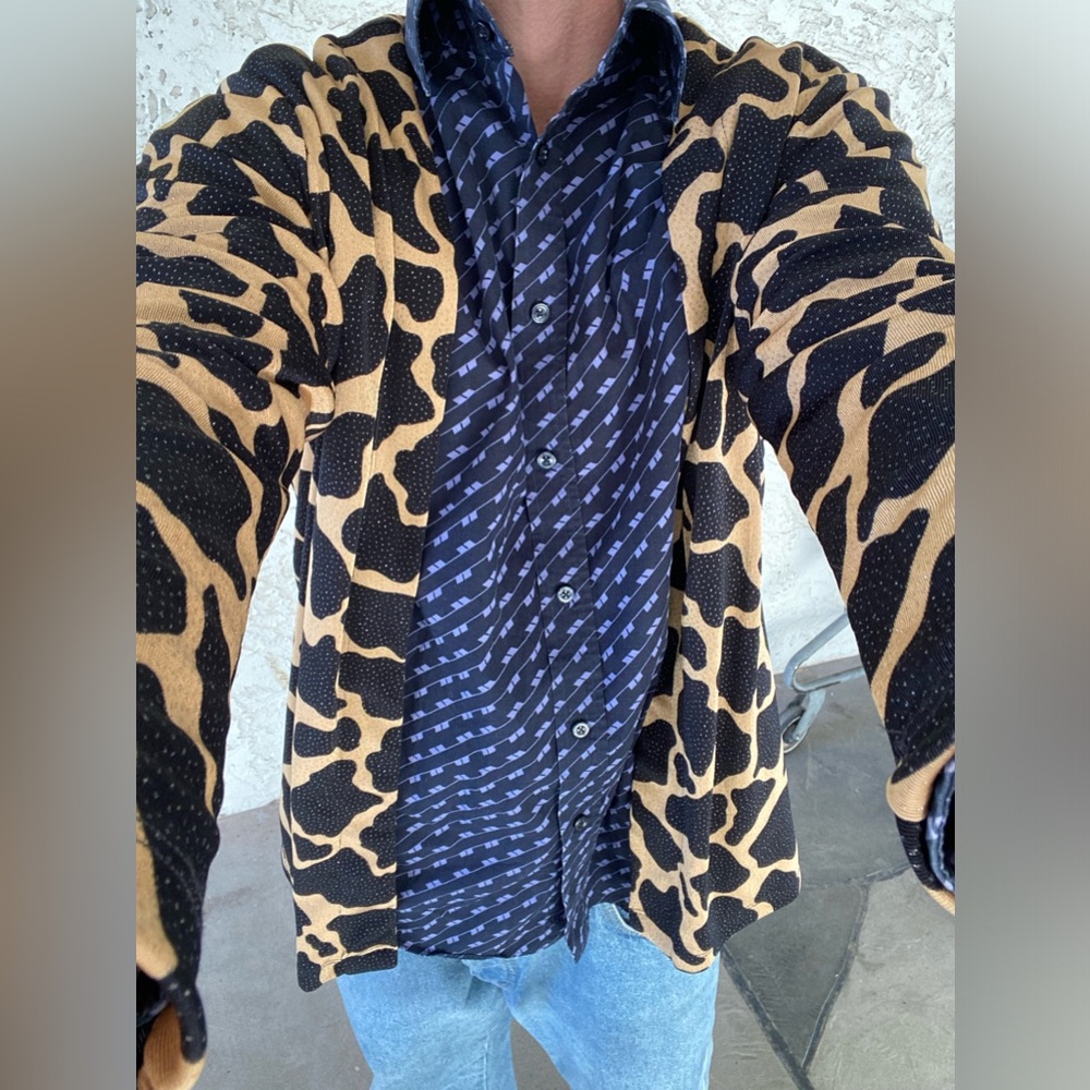 Sparkly Giraffe Cardigan Women’s L Large